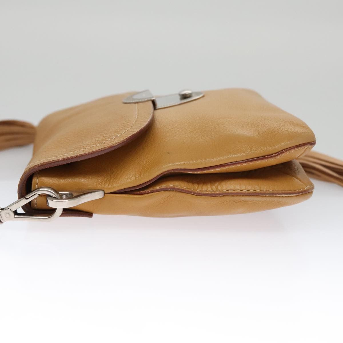 Prada Saffiano Camel Leather Shoulder Bag (Pre-Owned) Size ONE SIZE - 14 Thumbnail