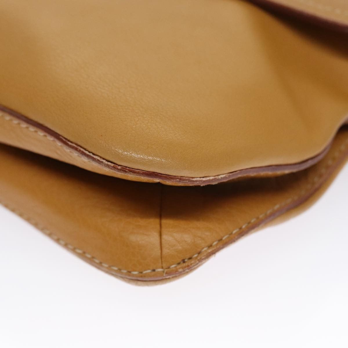 Prada Saffiano Camel Leather Shoulder Bag (Pre-Owned) Size ONE SIZE - 18 Thumbnail