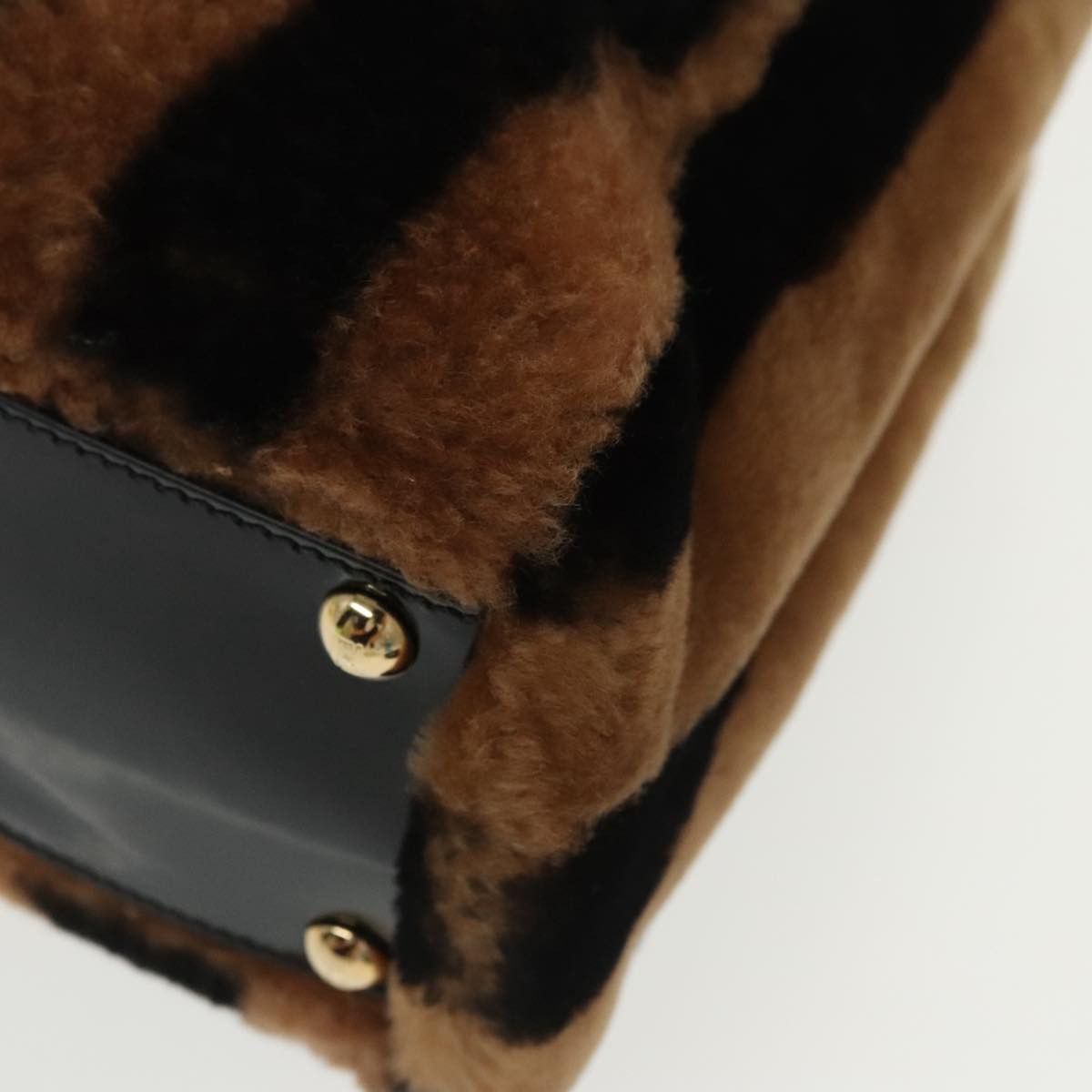 Fendi Peekaboo Brown Fur Handbag (Pre-Owned) Size ONE SIZE - 8 Thumbnail