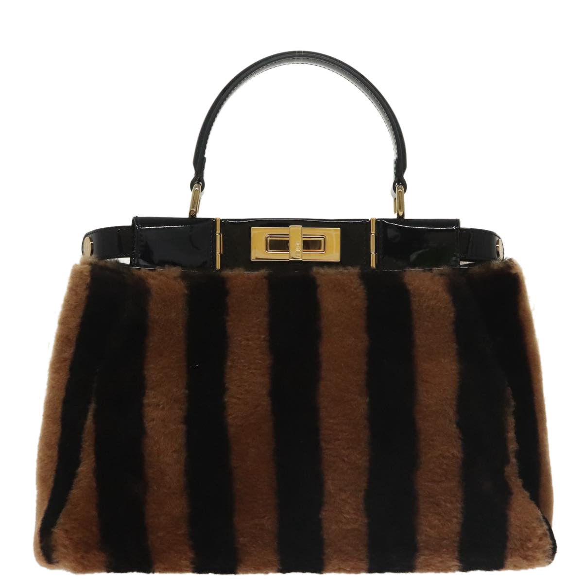 Fendi Peekaboo Brown Fur Handbag (Pre-Owned) Size ONE SIZE - 2 Thumbnail