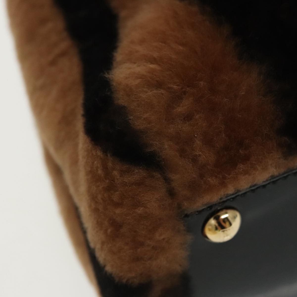 Fendi Peekaboo Brown Fur Handbag (Pre-Owned) Size ONE SIZE - 7 Thumbnail