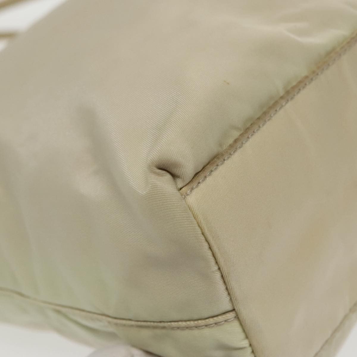 Re-Nylon Beige Synthetic Handbag (Pre-Owned)