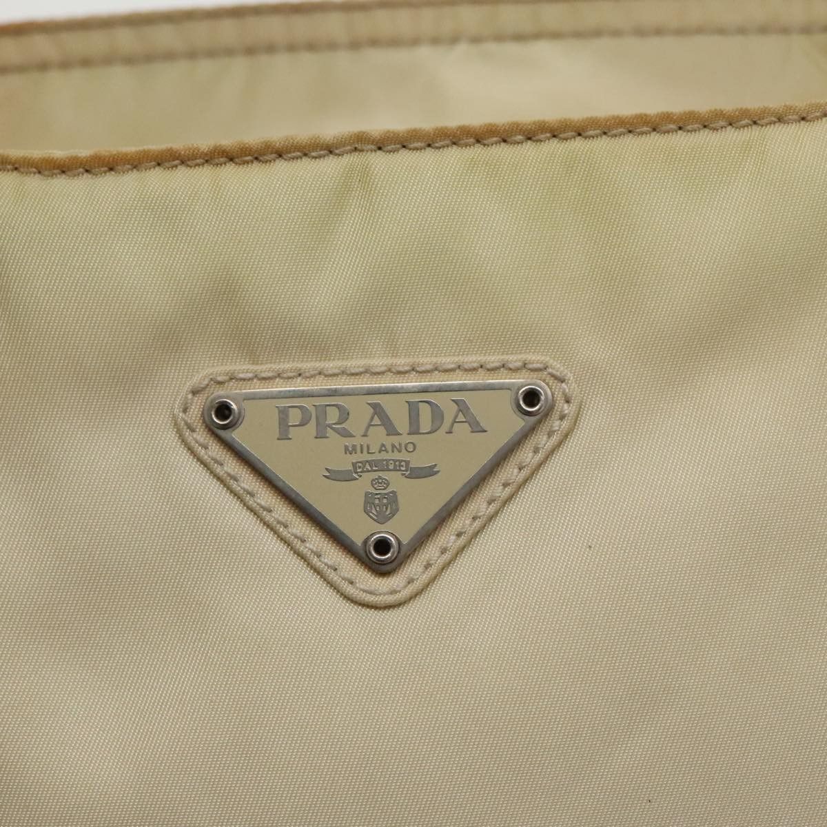 Re-Nylon Beige Synthetic Handbag (Pre-Owned)