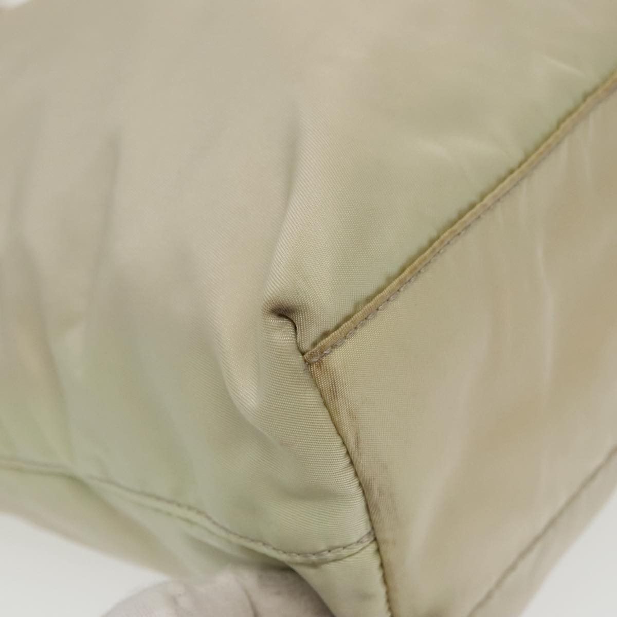 Re-Nylon Beige Synthetic Handbag (Pre-Owned)