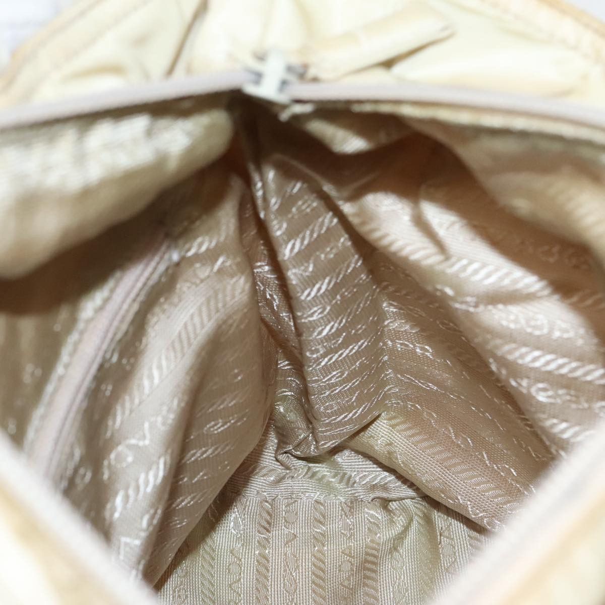 Re-Nylon Beige Synthetic Handbag (Pre-Owned)