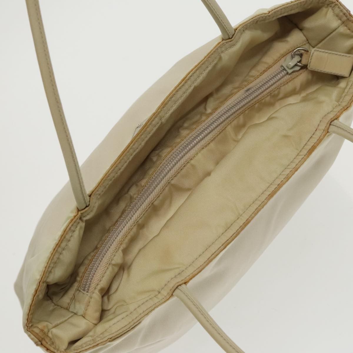 Re-Nylon Beige Synthetic Handbag (Pre-Owned)