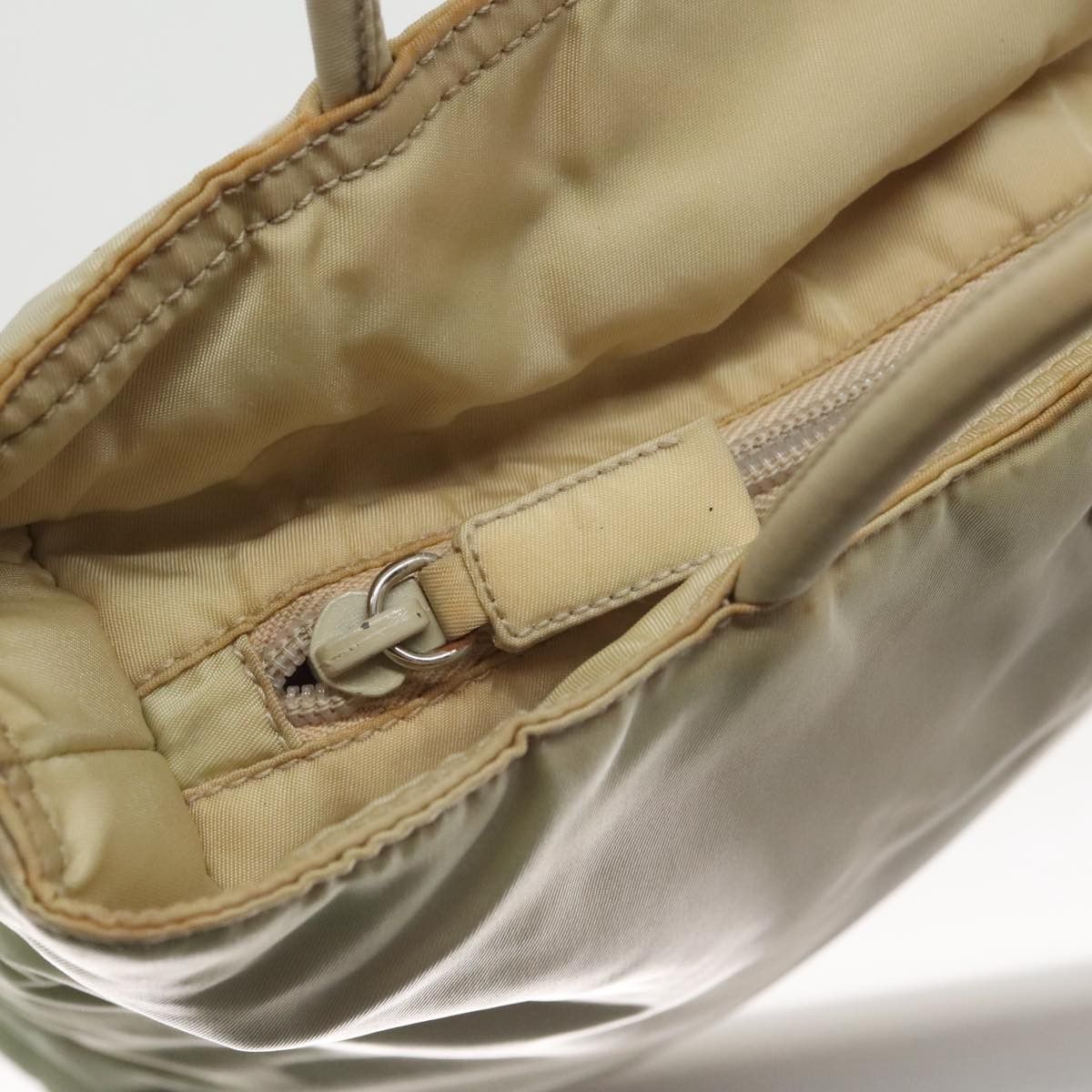 Re-Nylon Beige Synthetic Handbag (Pre-Owned)