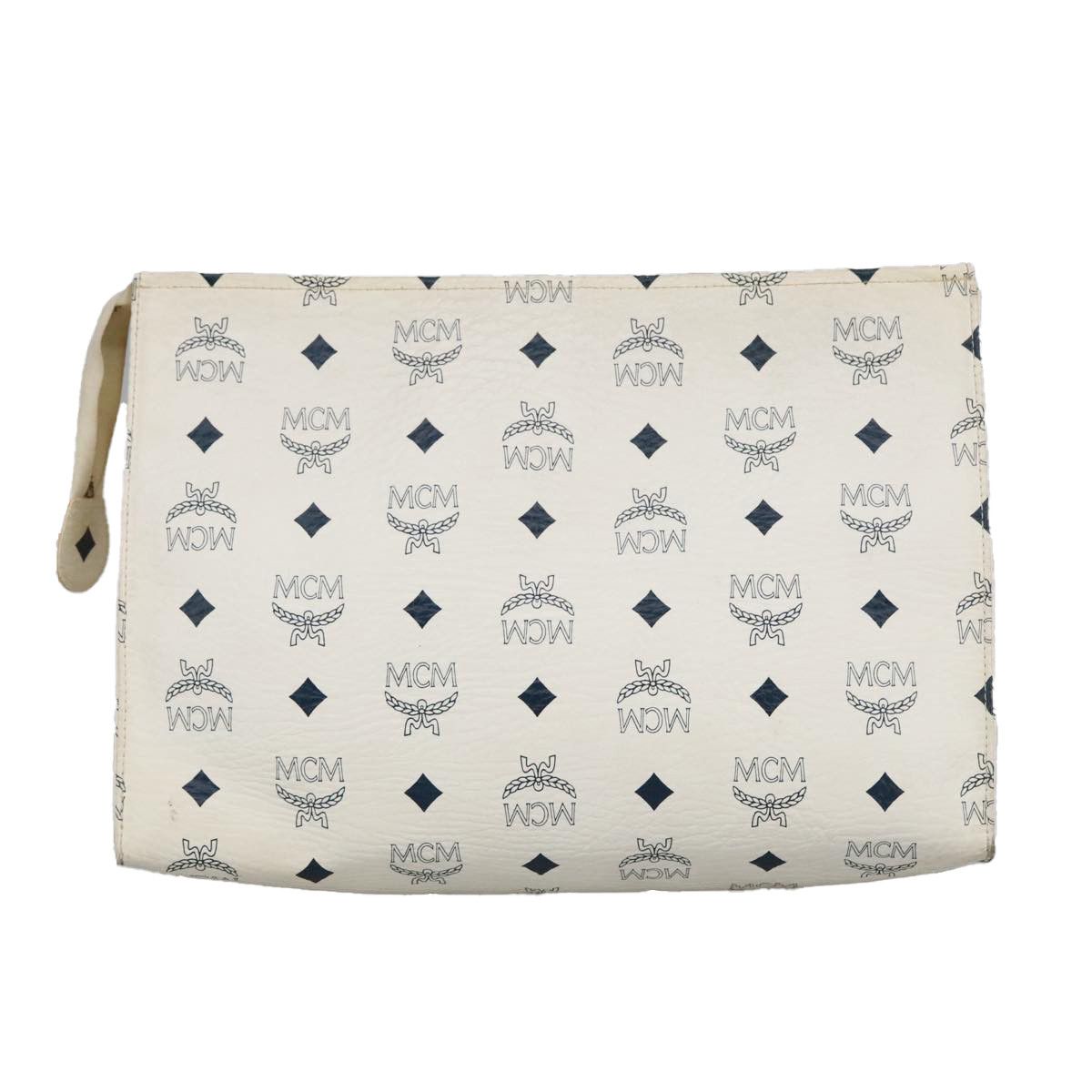 MCM Visetos White Canvas Clutch Bag (Pre-Owned) Size ONE SIZE - 2 Thumbnail