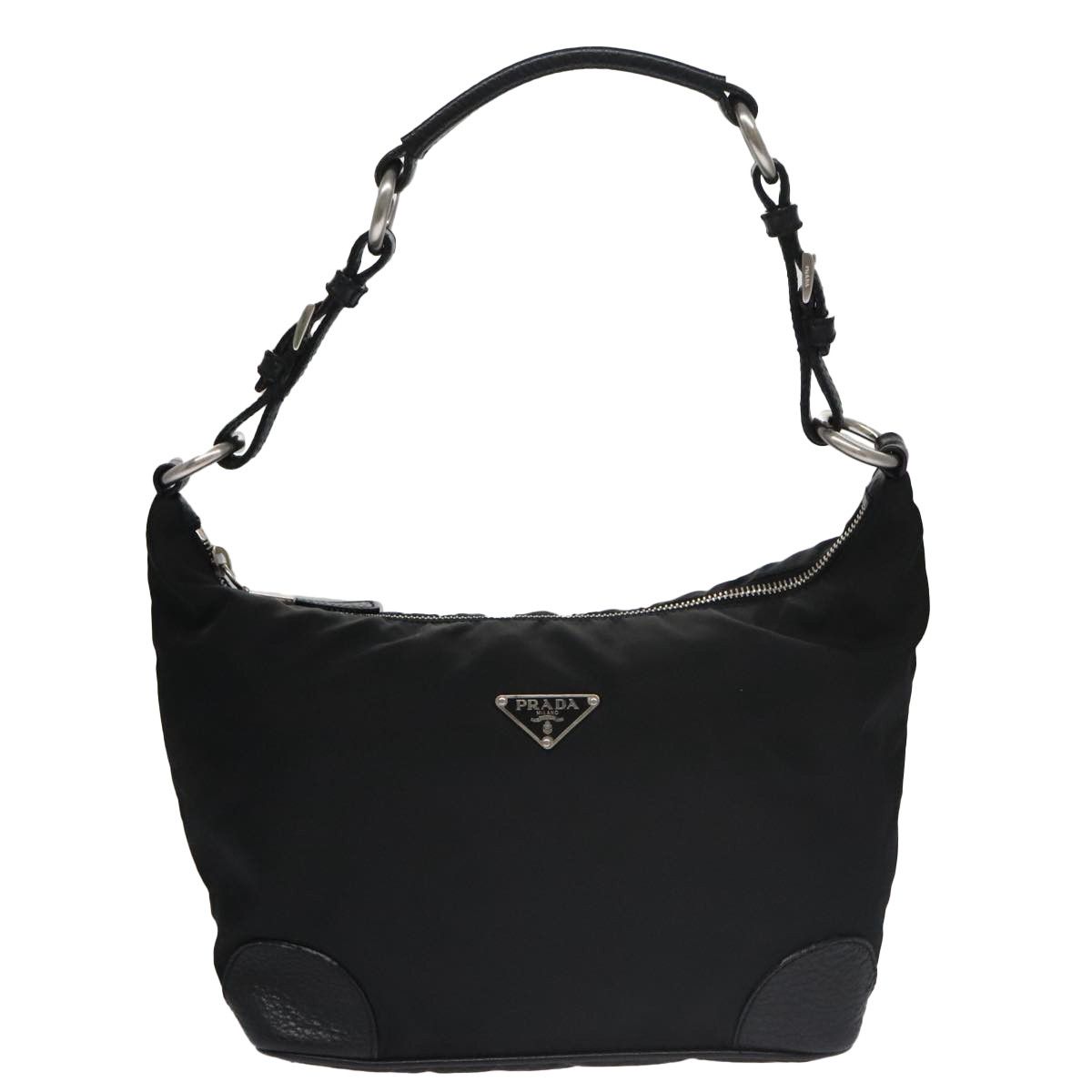 Prada Tessuto Black Synthetic Shoulder Bag (Pre-Owned) Size ONE SIZE - 13 Thumbnail