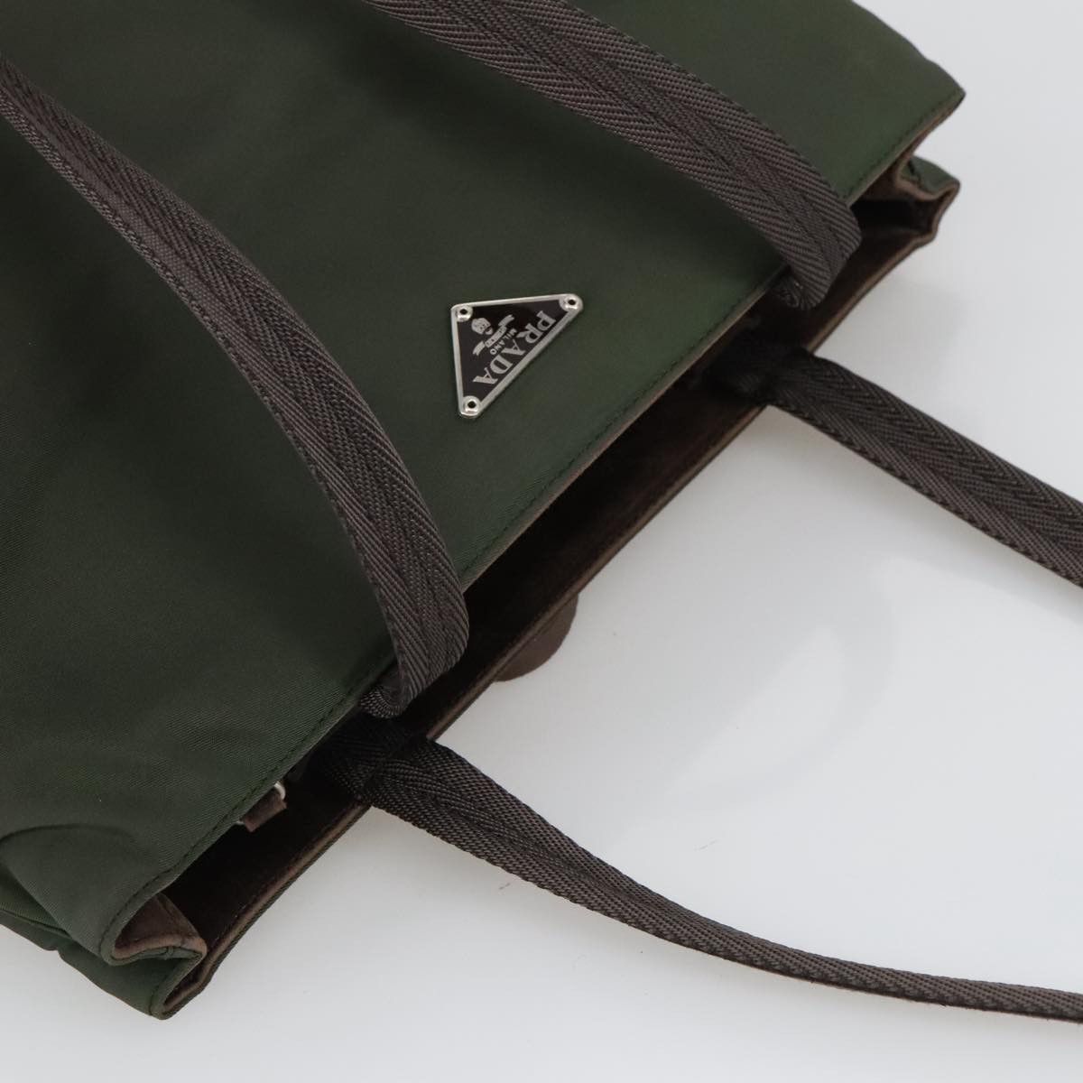 Prada Khaki Synthetic Tote Bag (Pre-Owned) Size ONE SIZE - 14 Thumbnail