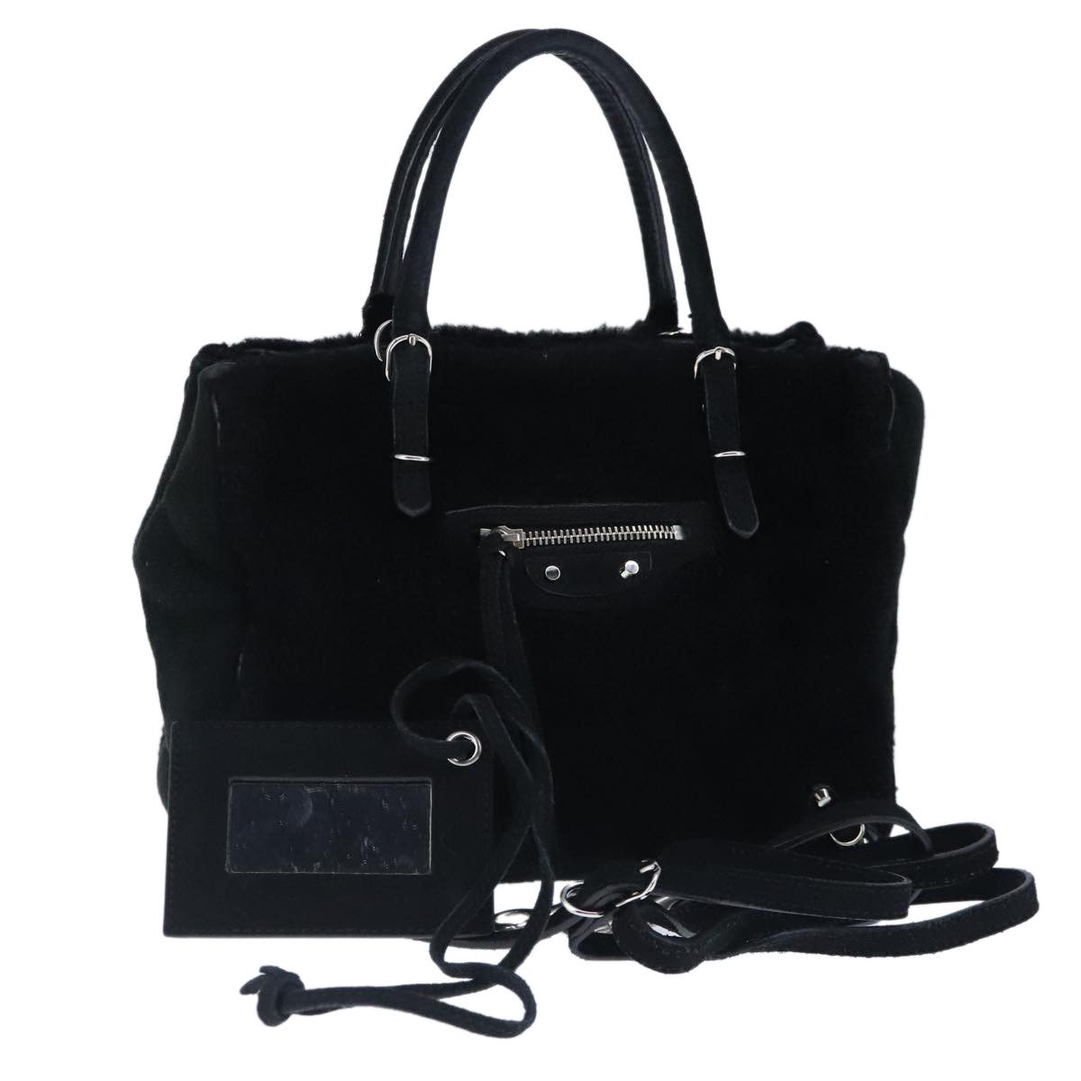 Balenciaga City Black Suede Handbag (Pre-Owned) Size ONE SIZE - 11 Thumbnail