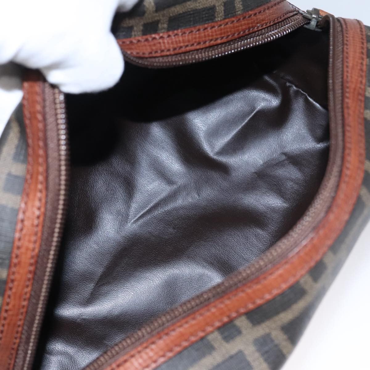 Fendi Ff Brown Canvas Clutch Bag (Pre-Owned) Size ONE SIZE - 12 Thumbnail