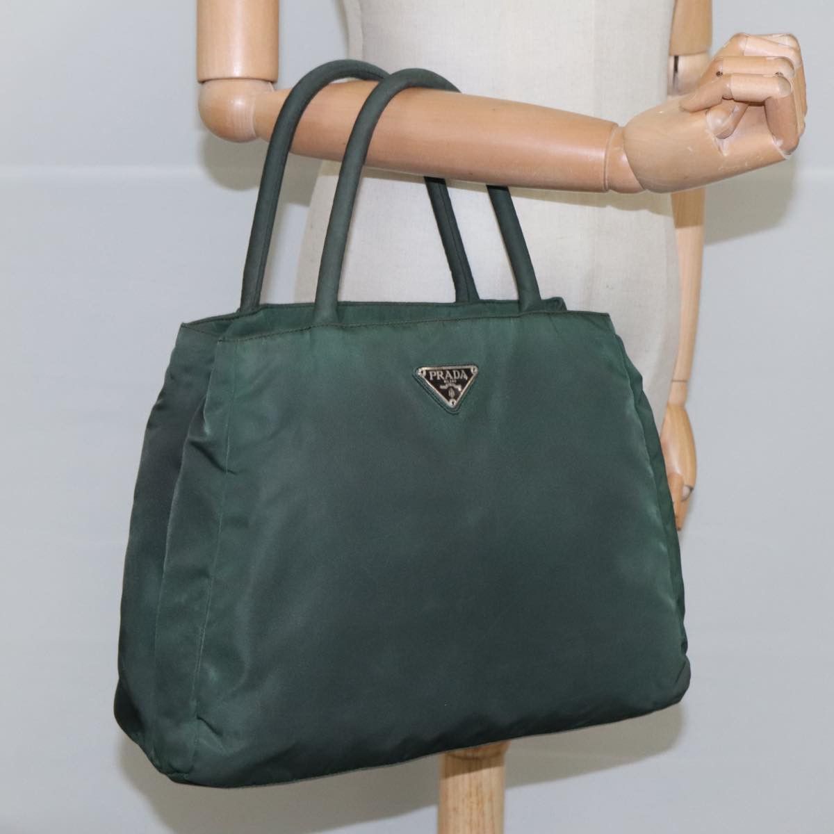 Prada Tessuto Green Synthetic Handbag (Pre-Owned) Size ONE SIZE - 11 Thumbnail