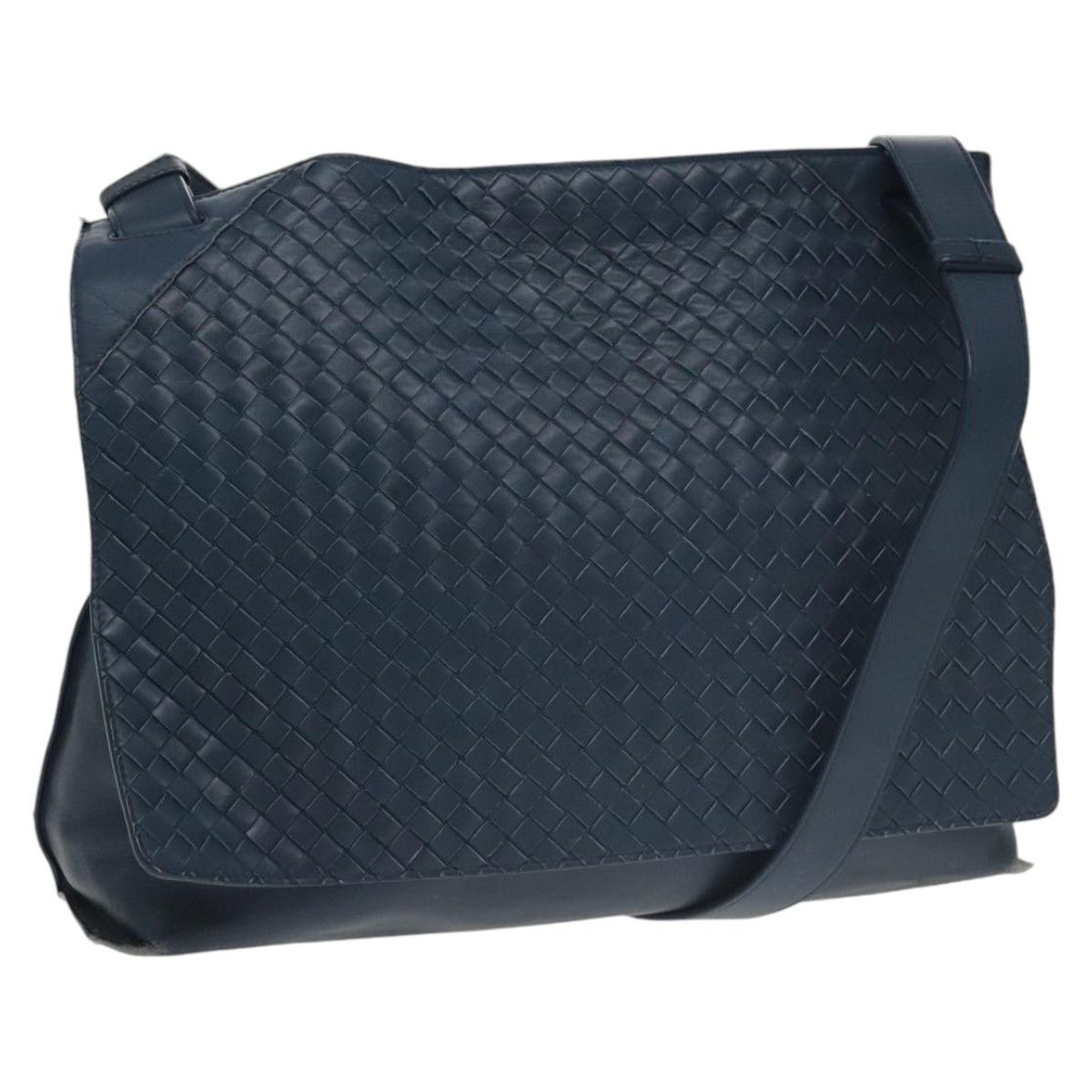 Bottega Veneta Intrecciato Navy Leather Shoulder Bag (Pre-Owned) Size ONE SIZE - 20 Thumbnail
