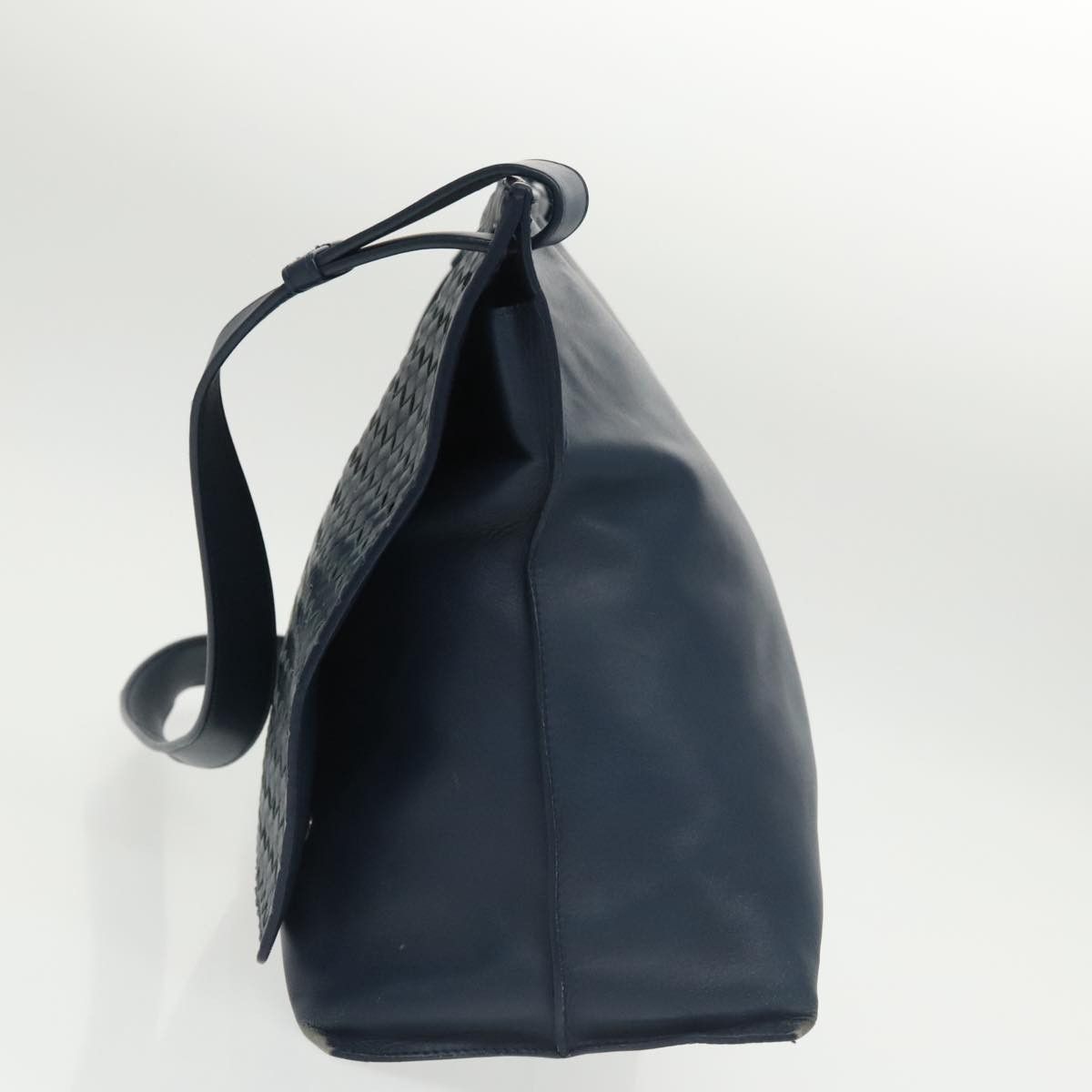 Bottega Veneta Intrecciato Navy Leather Shoulder Bag (Pre-Owned) Size ONE SIZE - 3 Thumbnail