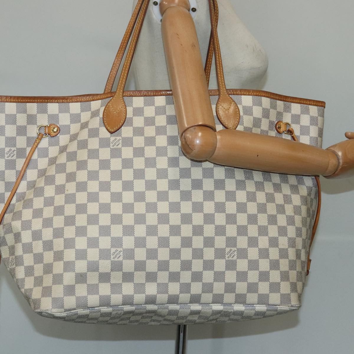 Louis Vuitton Neverfull Gm White Canvas Tote Bag (Pre-Owned) Size ONE SIZE - 15 Thumbnail