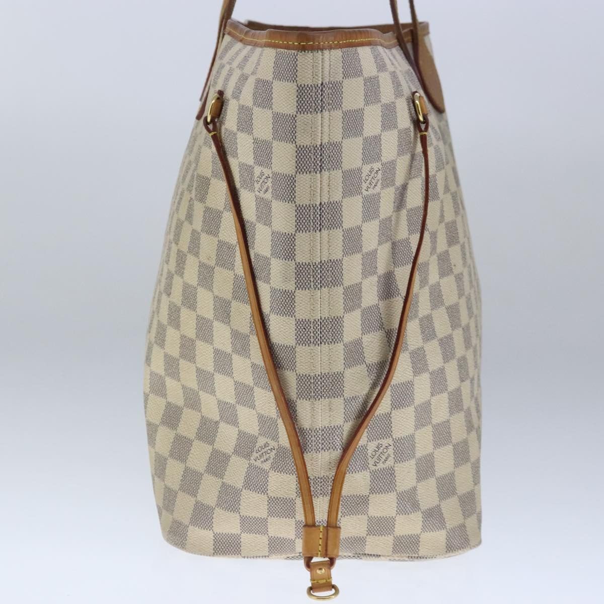Louis Vuitton Neverfull Gm White Canvas Tote Bag (Pre-Owned) Size ONE SIZE - 3 Thumbnail