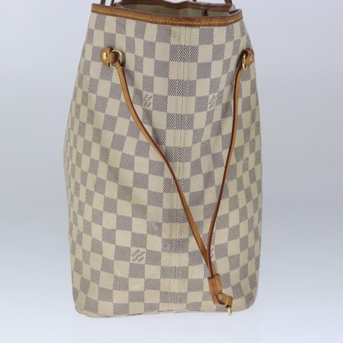 Louis Vuitton Neverfull Gm White Canvas Tote Bag (Pre-Owned) Size ONE SIZE - 4 Thumbnail