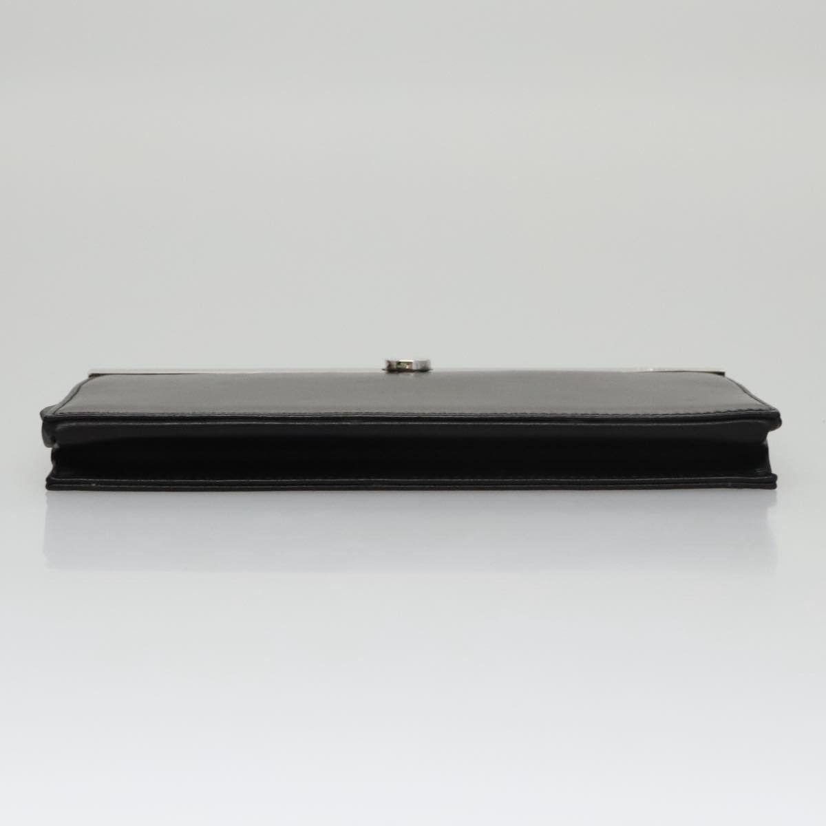 Salvatore Ferragamo Gancini Black Leather Clutch Bag (Pre-Owned) Size ONE SIZE - 6 Thumbnail