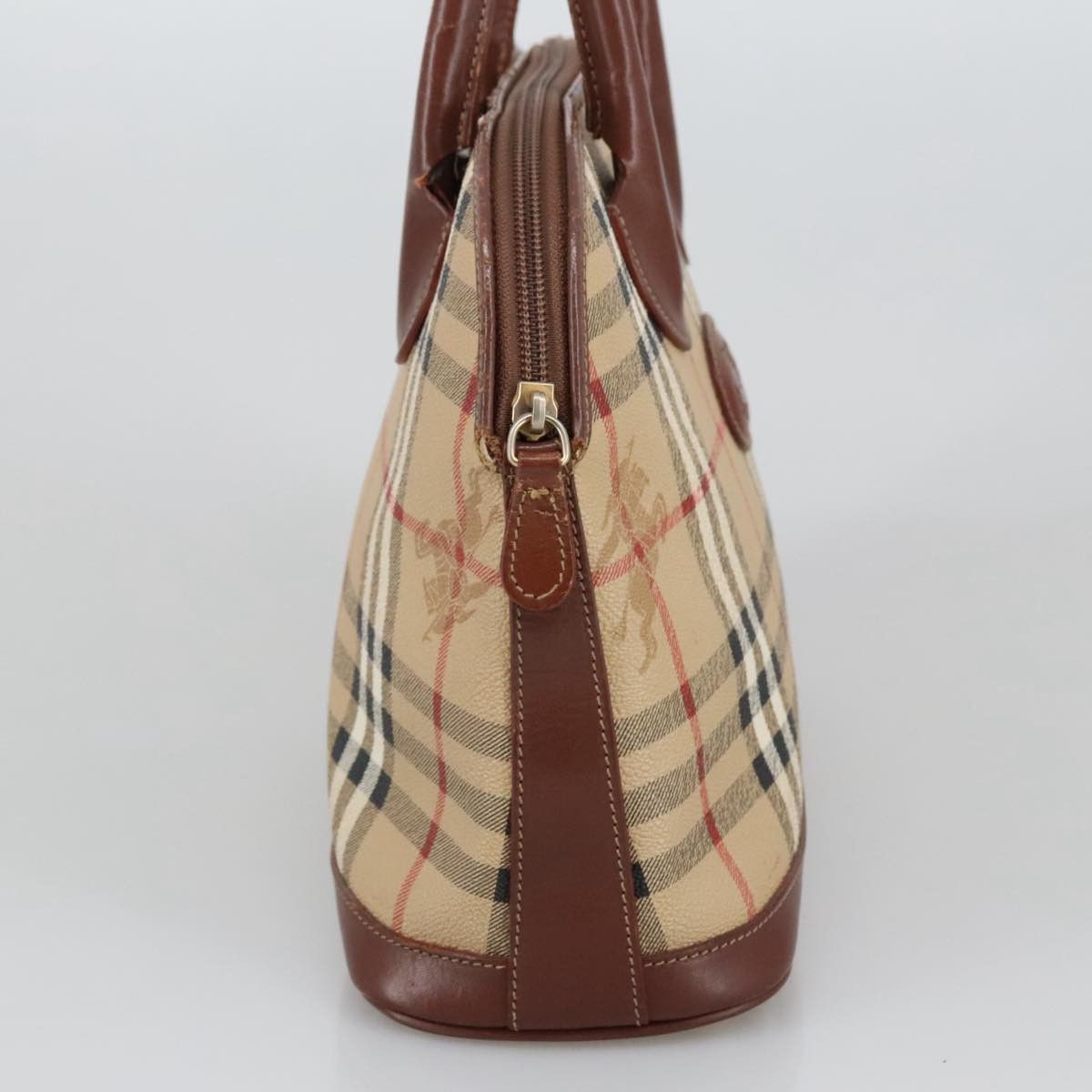 Burberry Nova Check Beige Canvas Handbag (Pre-Owned) Size ONE SIZE - 4 Thumbnail