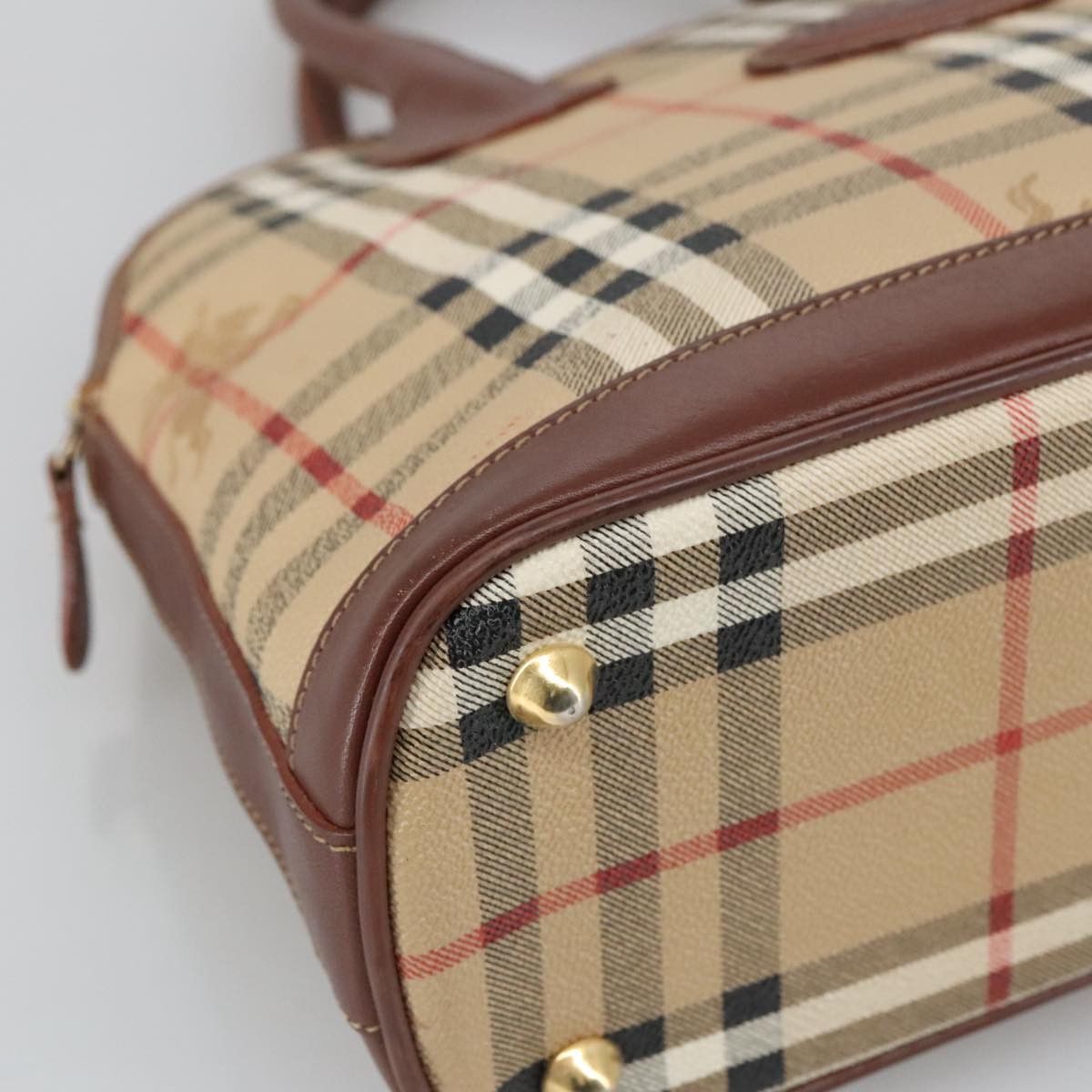 Burberry Nova Check Beige Canvas Handbag (Pre-Owned) Size ONE SIZE - 11 Thumbnail