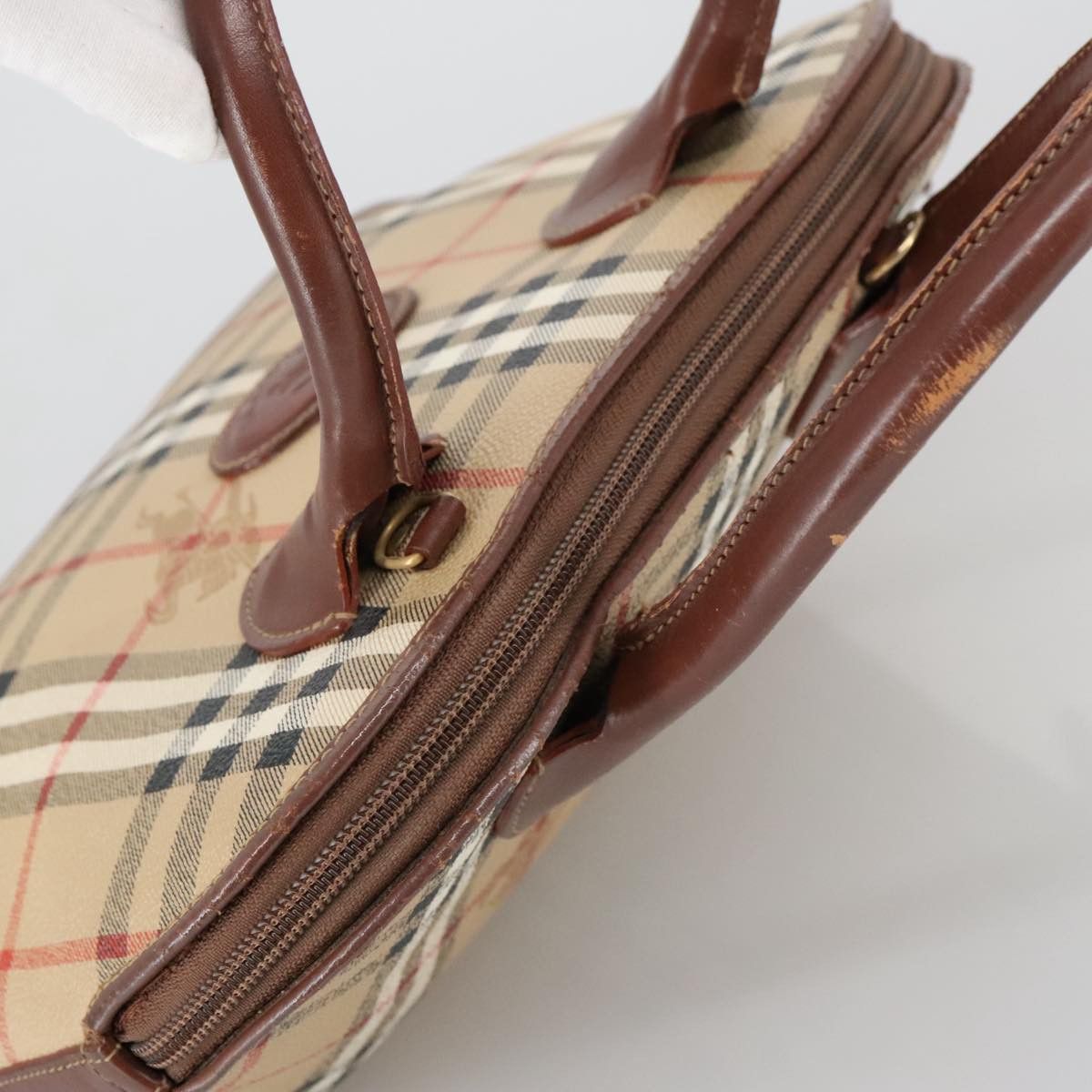 Burberry Nova Check Beige Canvas Handbag (Pre-Owned) Size ONE SIZE - 6 Thumbnail