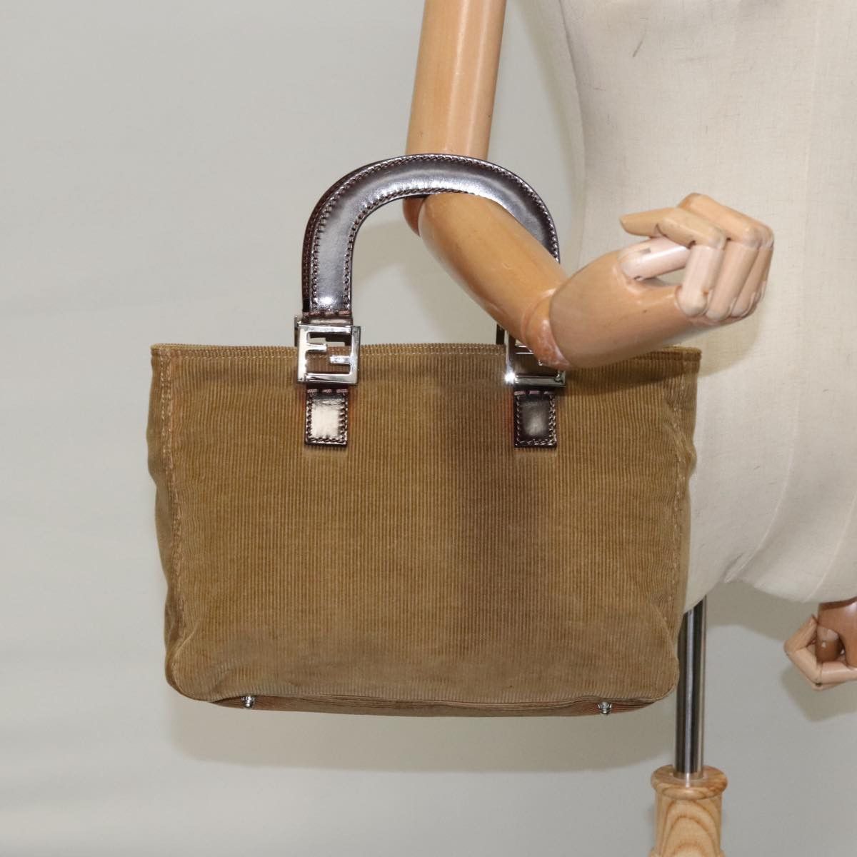 Fendi Brown Canvas Handbag (Pre-Owned) Size ONE SIZE - 18 Thumbnail