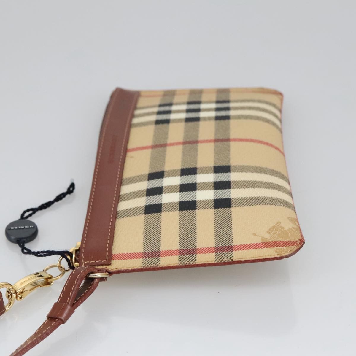 Burberry Nova Check Beige Canvas Clutch Bag (Pre-Owned) Size ONE SIZE - 3 Thumbnail