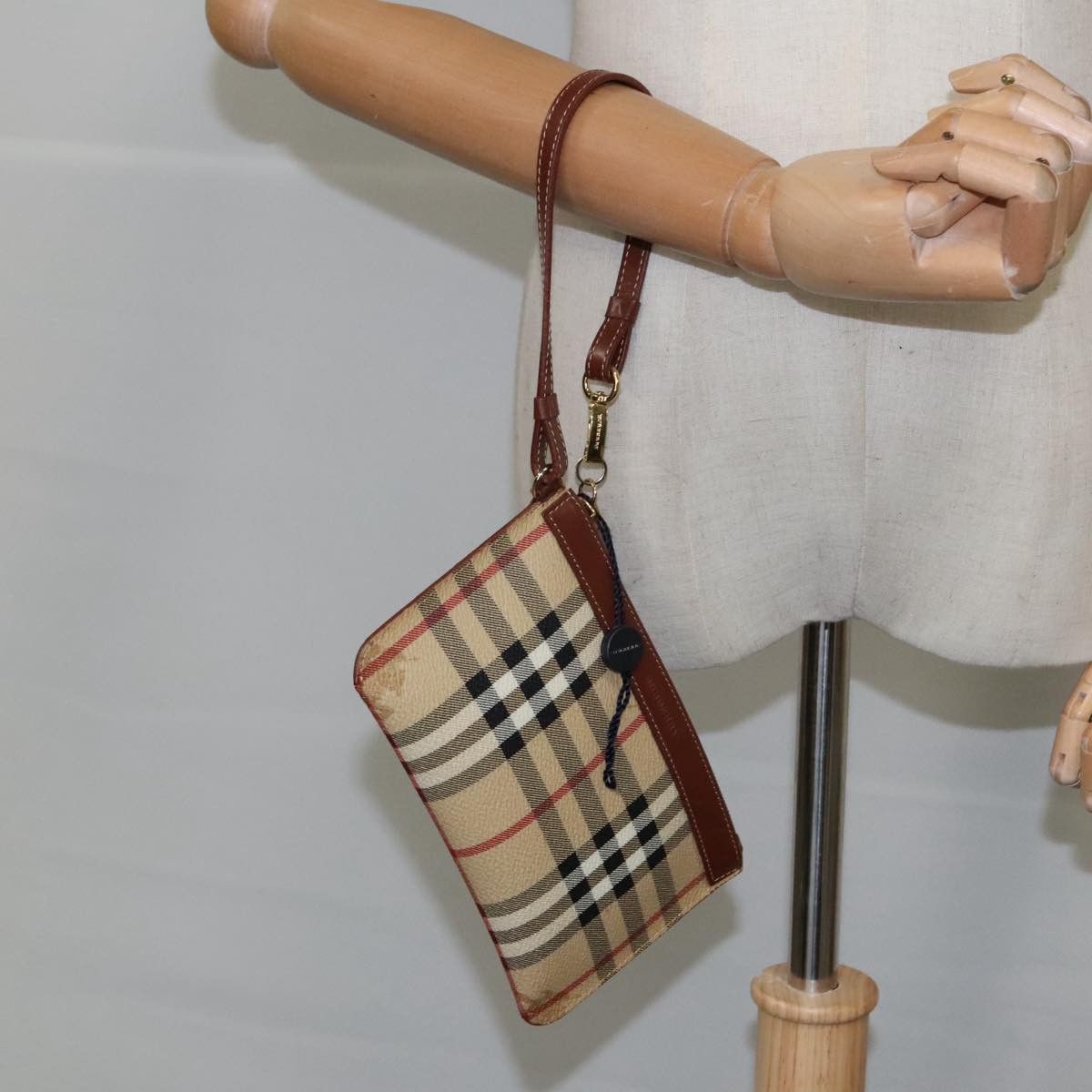 Burberry Nova Check Beige Canvas Clutch Bag (Pre-Owned) Size ONE SIZE - 11 Thumbnail