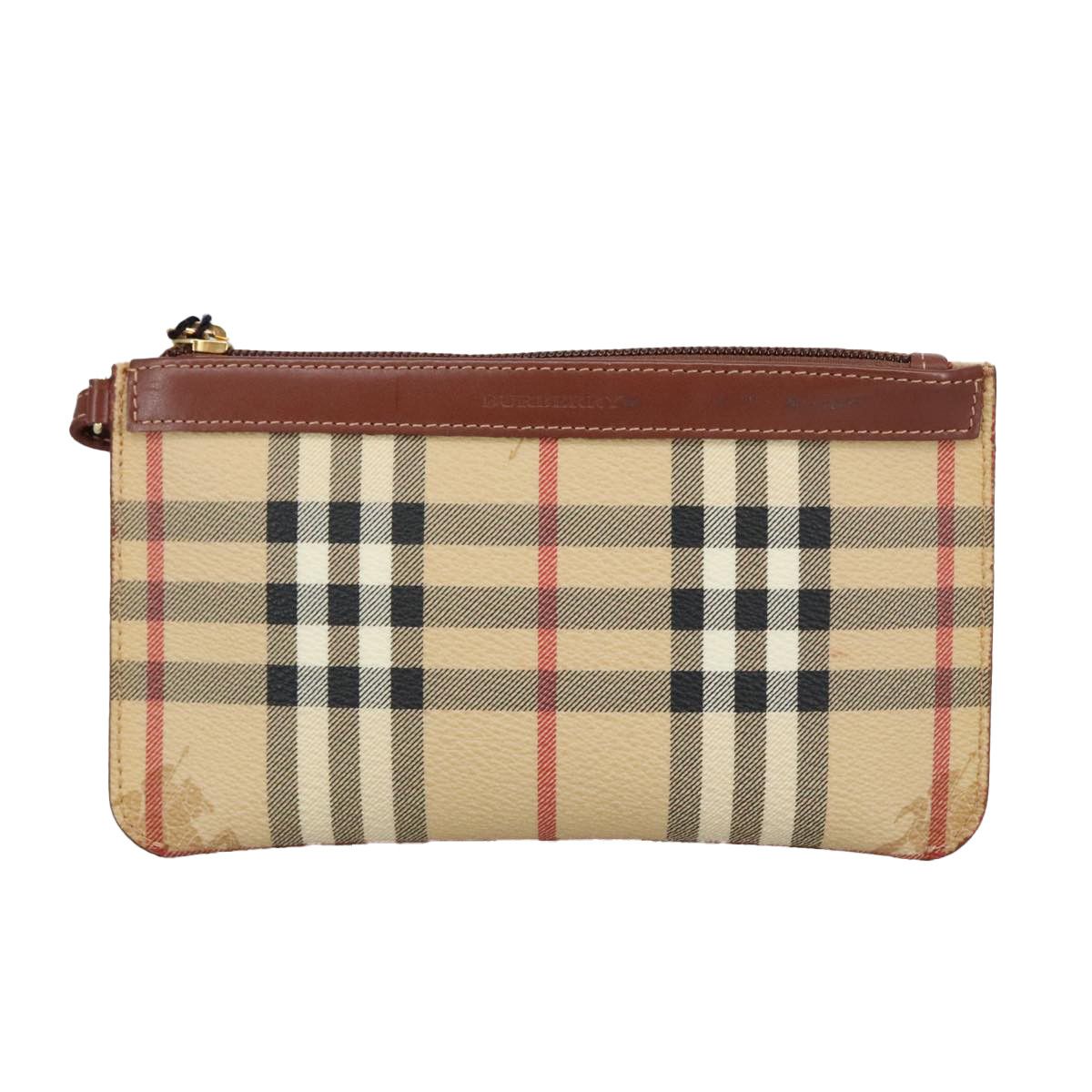 Burberry Nova Check Beige Canvas Clutch Bag (Pre-Owned) Size ONE SIZE - 13 Thumbnail