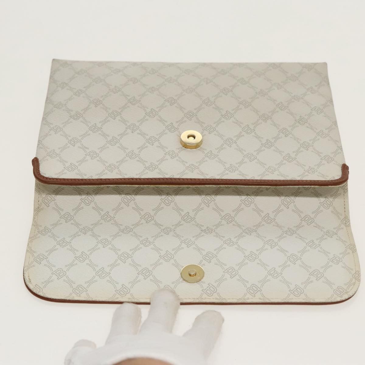 Bally White Canvas Clutch Bag (Pre-Owned) Size ONE SIZE - 8 Thumbnail