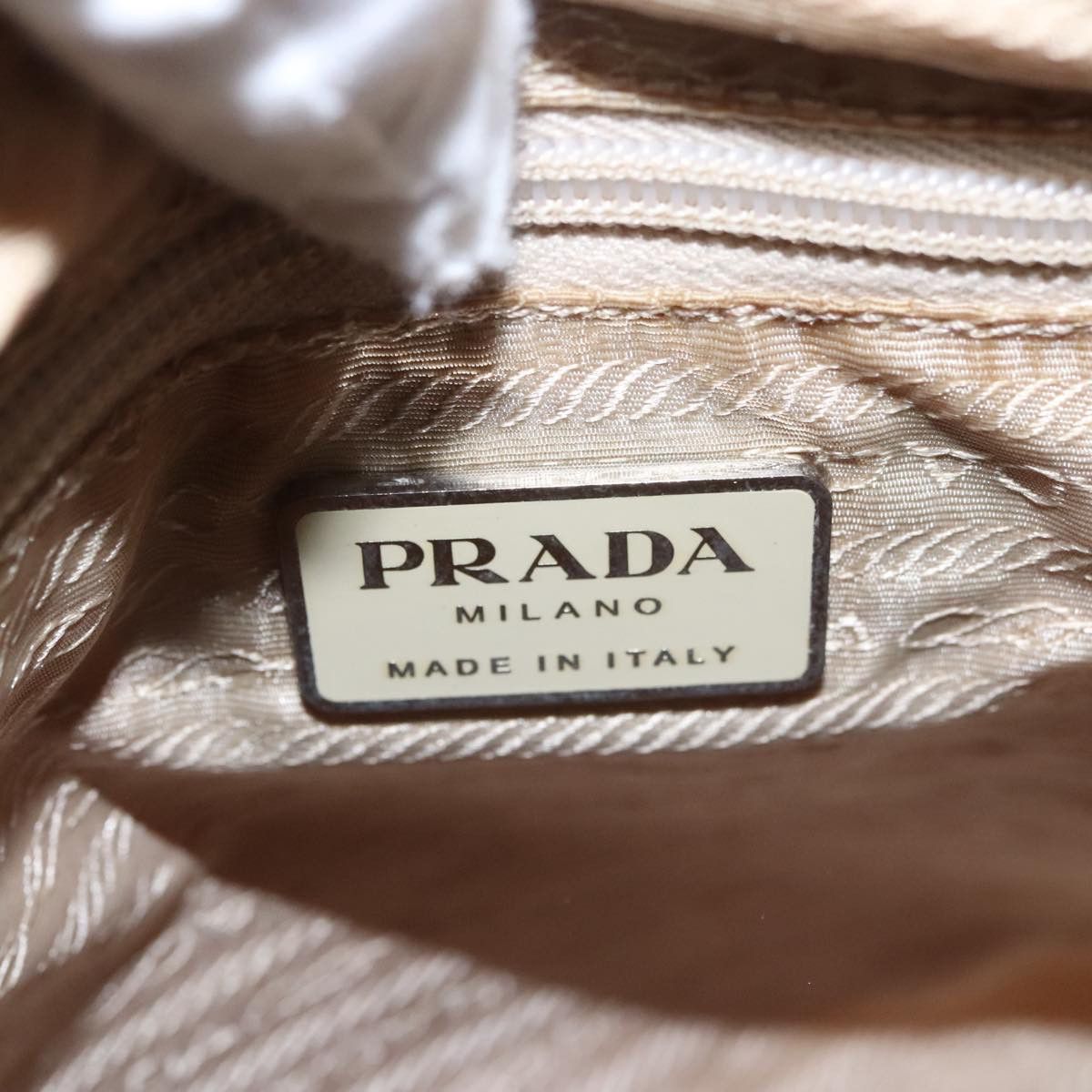 Prada Beige Synthetic Handbag (Pre-Owned) Size ONE SIZE - 10 Thumbnail