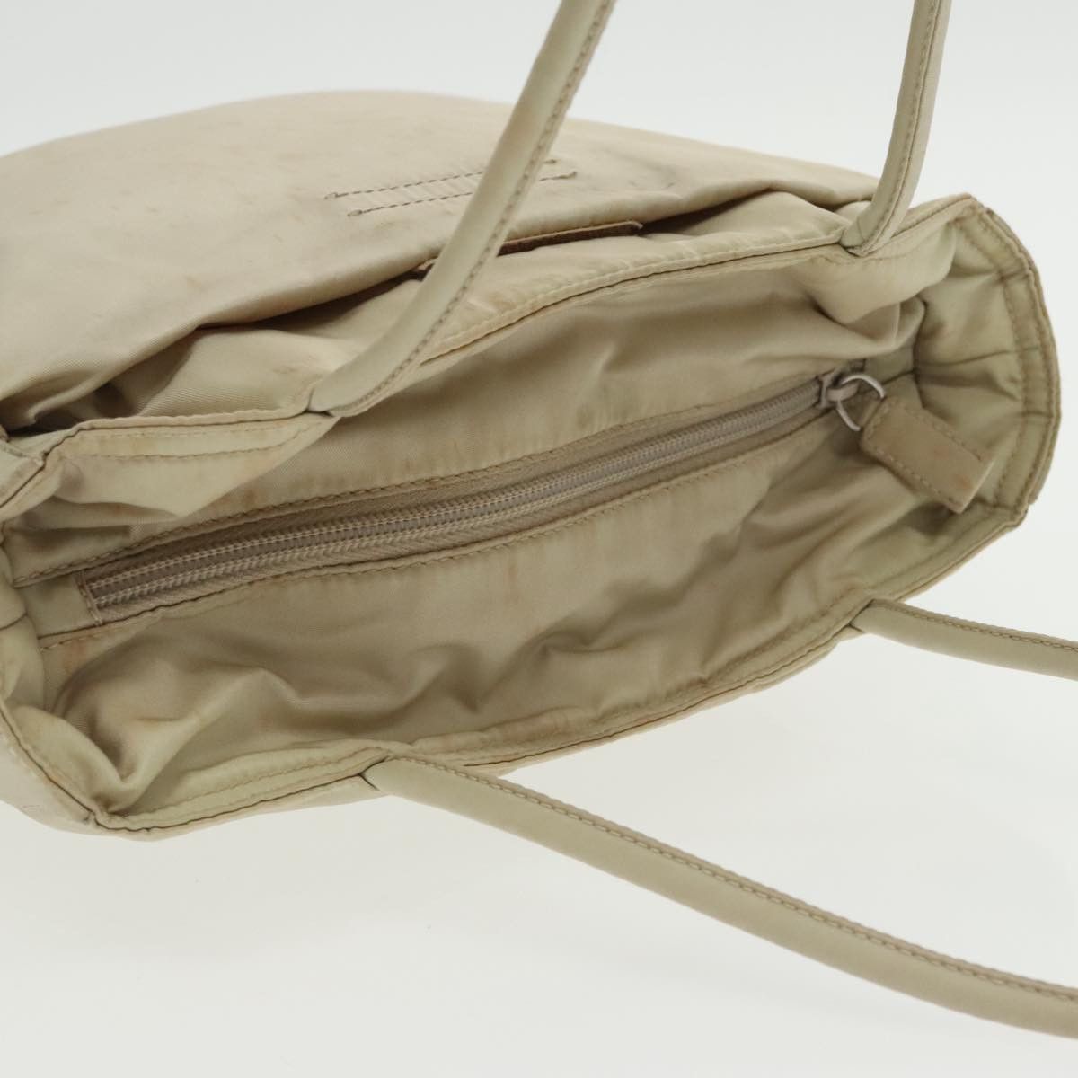 Prada Beige Synthetic Handbag (Pre-Owned) Size ONE SIZE - 12 Thumbnail