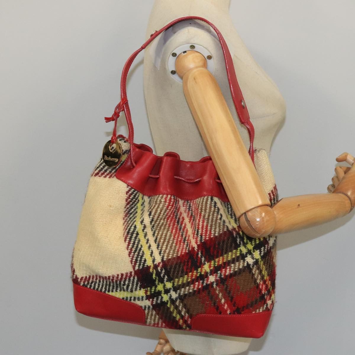 Burberry Beige Wool Shoulder Bag (Pre-Owned) Size ONE SIZE - 11 Thumbnail