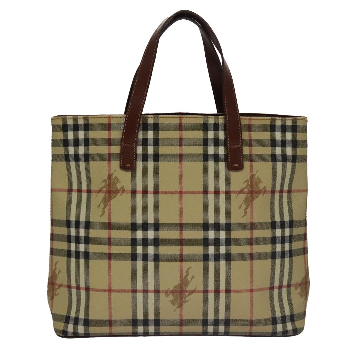 Burberry Nova Check Beige Canvas Tote Bag (Pre-Owned) Size ONE SIZE - 12 Thumbnail