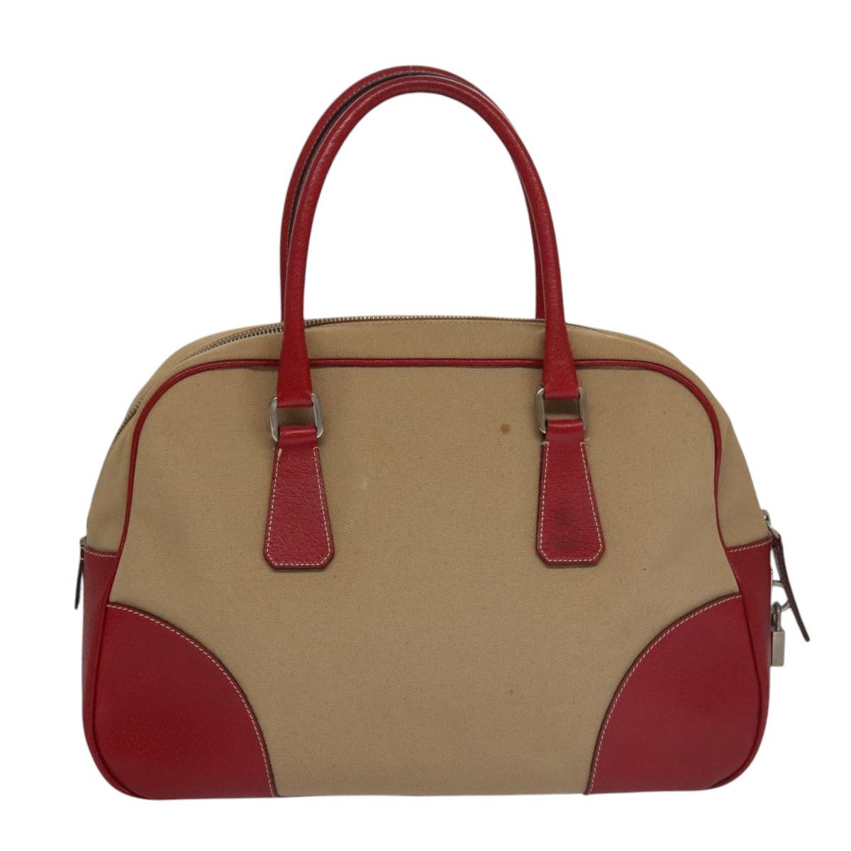 Prada Bauletto Beige Canvas Handbag (Pre-Owned) Size ONE SIZE - 2 Thumbnail