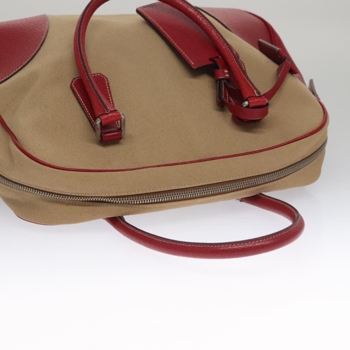 Prada Bauletto Beige Canvas Handbag (Pre-Owned) Size ONE SIZE - 5 Thumbnail