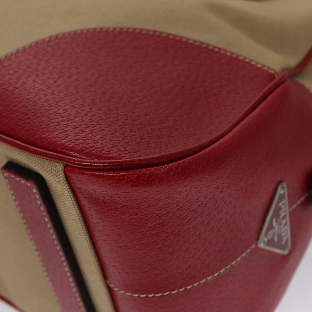 Prada Bauletto Beige Canvas Handbag (Pre-Owned) Size ONE SIZE - 9 Thumbnail