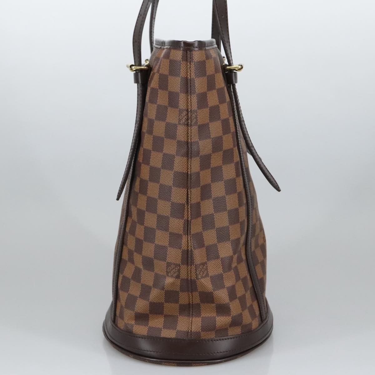 Louis Vuitton Bucket Gm Brown Canvas Shoulder Bag (Pre-Owned) Size ONE SIZE - 3 Thumbnail