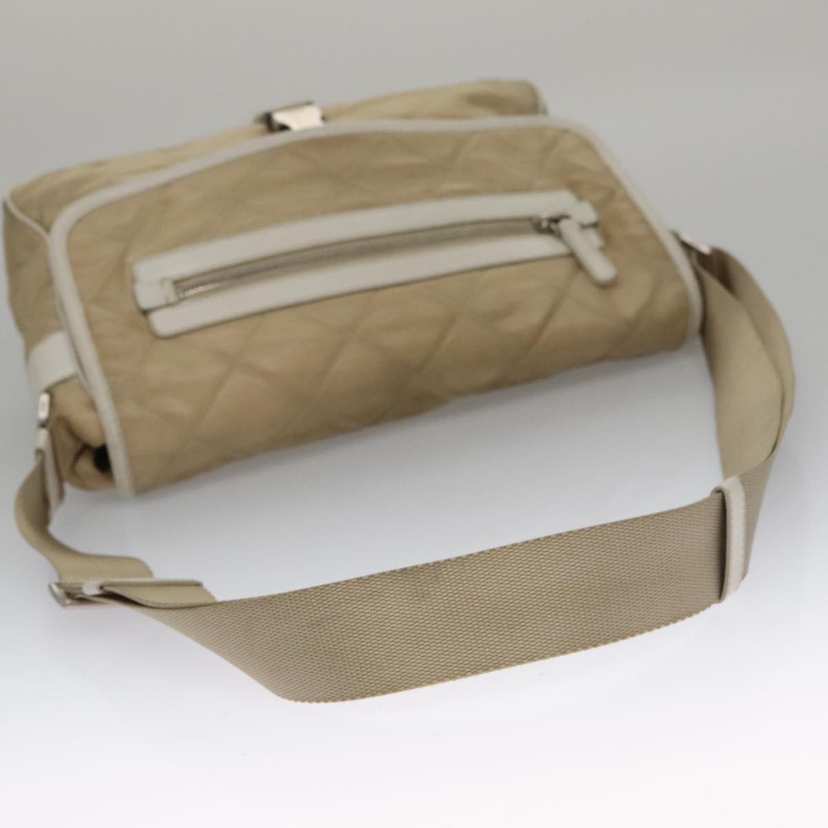Prada Tessuto Beige Synthetic Shoulder Bag (Pre-Owned) Size ONE SIZE - 4 Thumbnail