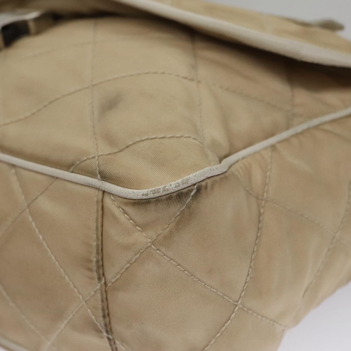 Prada Tessuto Beige Synthetic Shoulder Bag (Pre-Owned) Size ONE SIZE - 16 Thumbnail