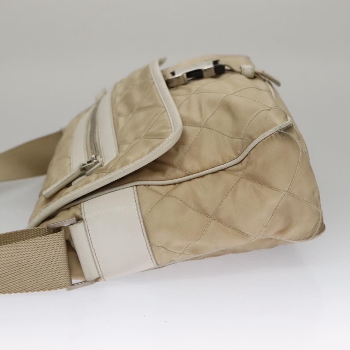 Prada Tessuto Beige Synthetic Shoulder Bag (Pre-Owned) Size ONE SIZE - 13 Thumbnail