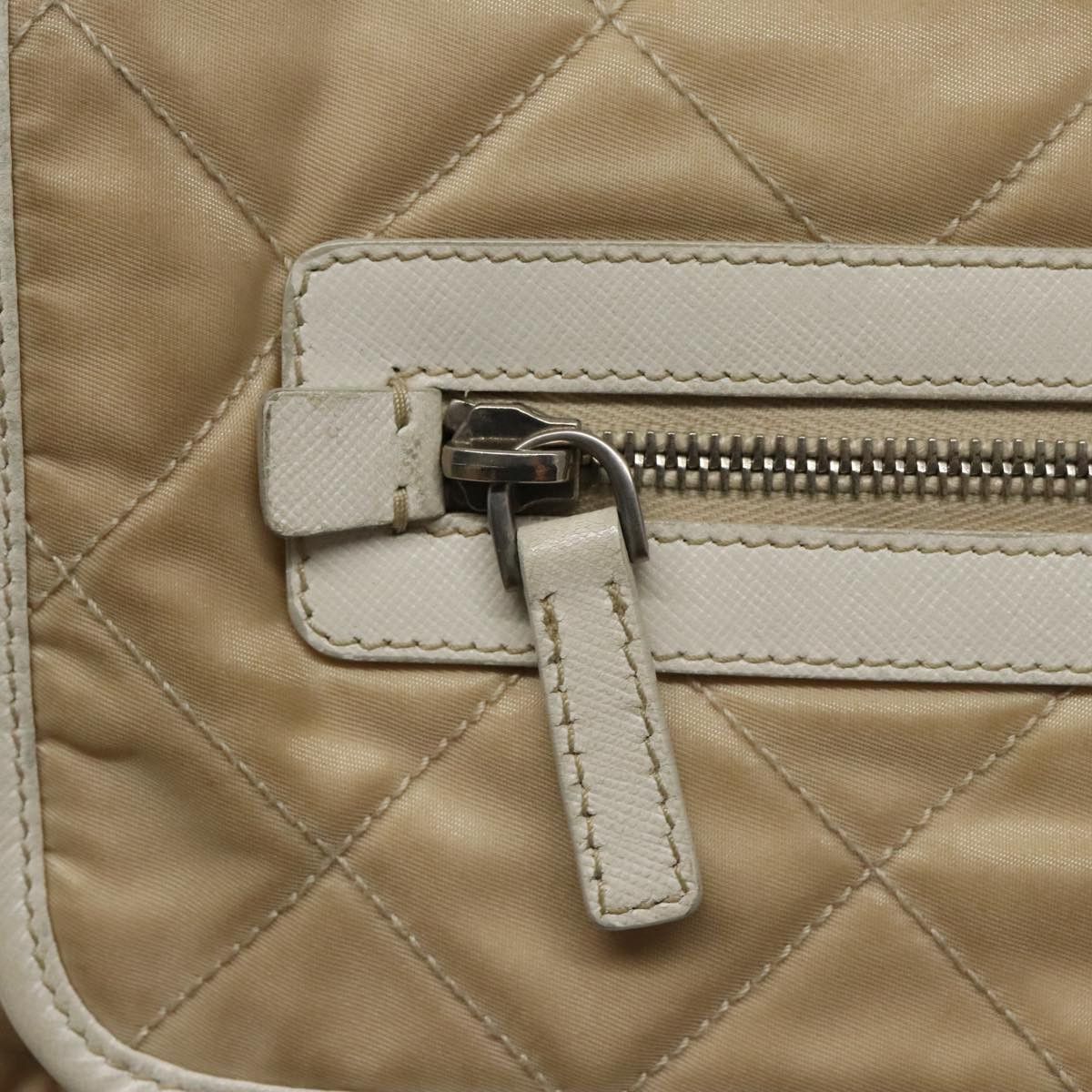 Prada Tessuto Beige Synthetic Shoulder Bag (Pre-Owned) Size ONE SIZE - 7 Thumbnail