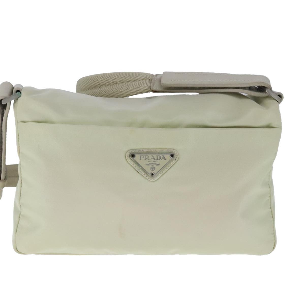 Prada Tessuto Beige Synthetic Shoulder Bag (Pre-Owned) Size ONE SIZE - 12 Thumbnail