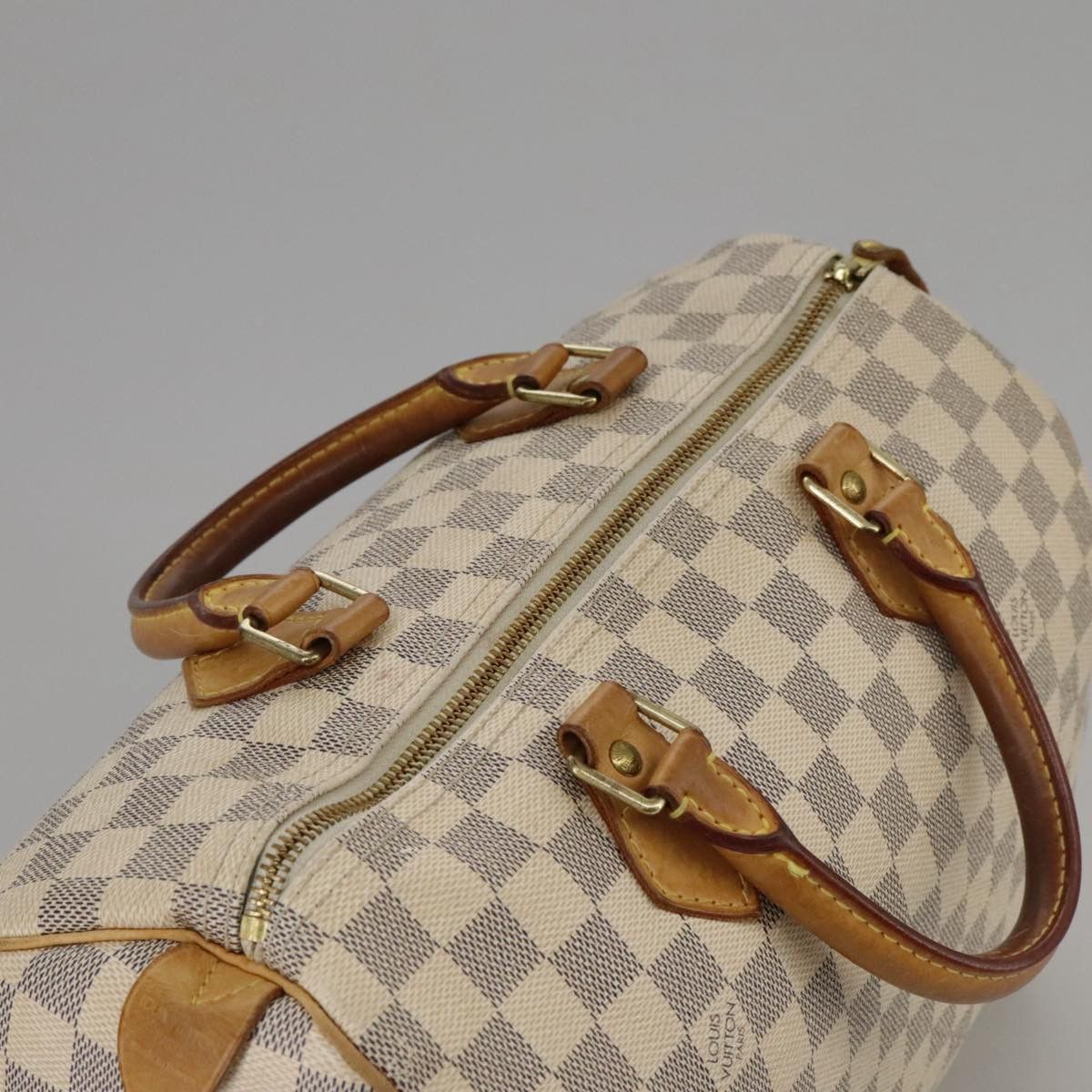 Louis Vuitton Speedy 30 White Canvas Handbag (Pre-Owned) Size ONE SIZE - 15 Thumbnail