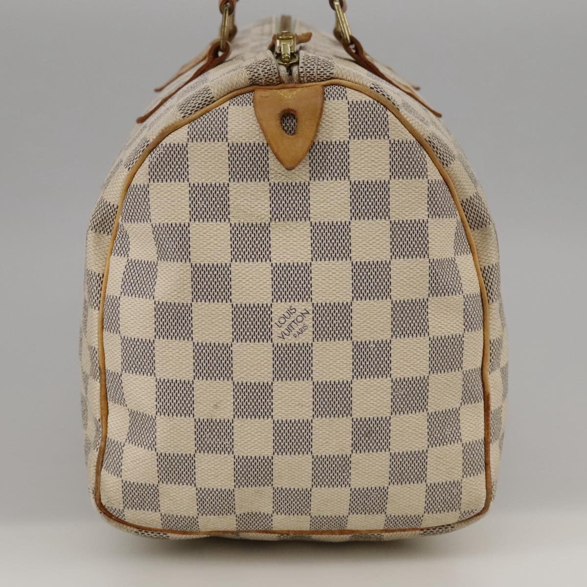Louis Vuitton Speedy 30 White Canvas Handbag (Pre-Owned) Size ONE SIZE - 4 Thumbnail