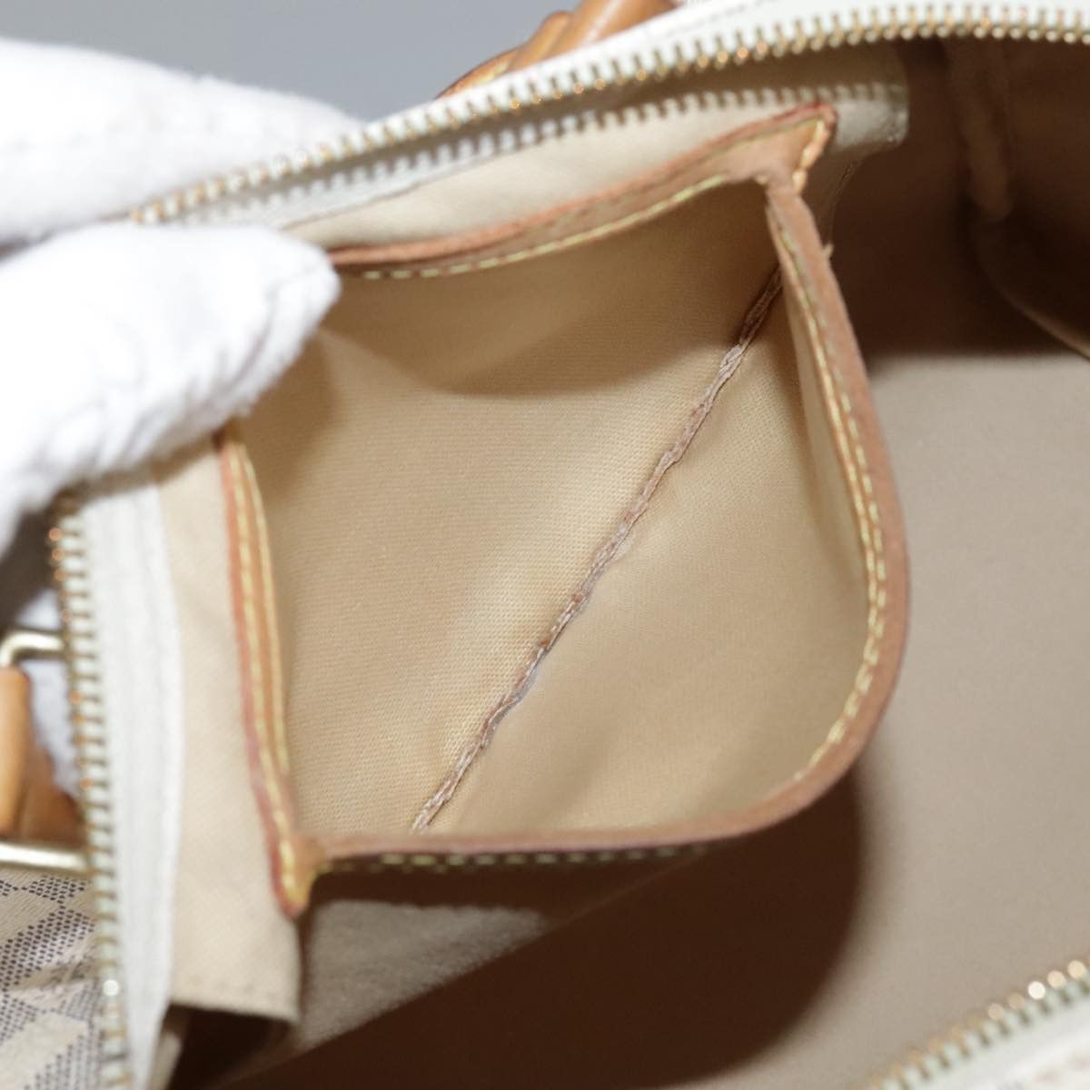 Louis Vuitton Speedy 30 White Canvas Handbag (Pre-Owned) Size ONE SIZE - 14 Thumbnail