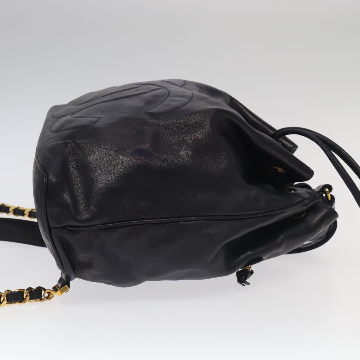 Chanel Cc Navy Leather Backpack Bag (Pre-Owned) Size ONE SIZE - 3 Thumbnail