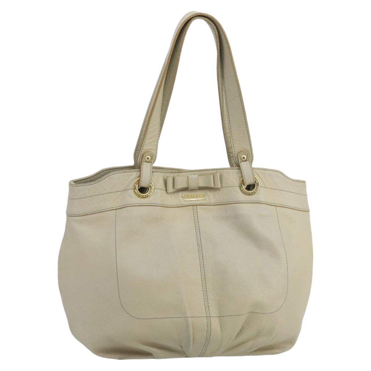 Burberry Beige Leather Tote Bag (Pre-Owned) Size ONE SIZE - 14 Thumbnail
