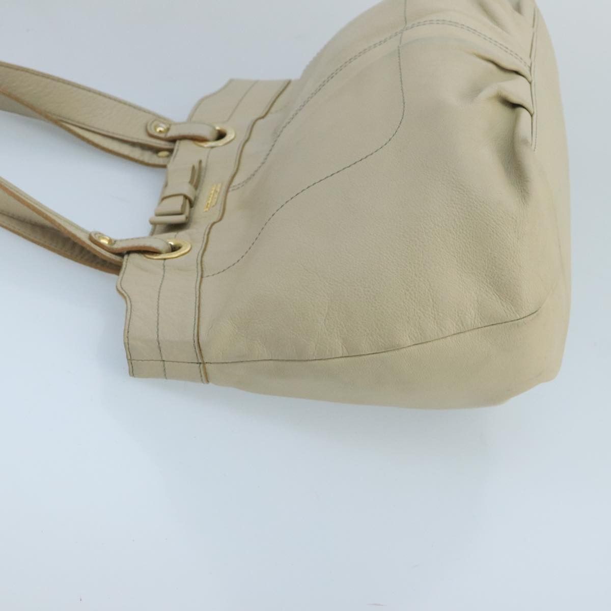 Burberry Beige Leather Tote Bag (Pre-Owned) Size ONE SIZE - 4 Thumbnail